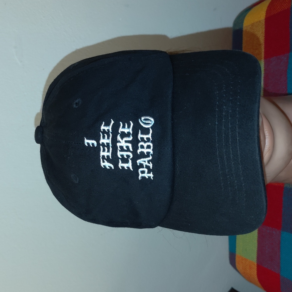 I Feel Like Pablo Embroidered Baseball Strapback Cap Hat Black